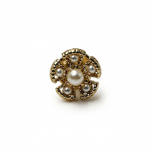 Flower Brooch - Gold - 0.15 cm × 0.15 cm