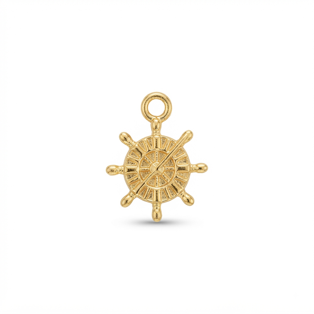 Ship Wheel Charm - alternate view 2