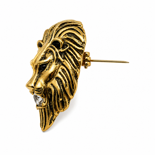 Lion Metal Brooch - alternate view 2