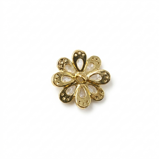 Premium Diamond Flower Metal Button - alternate view 2