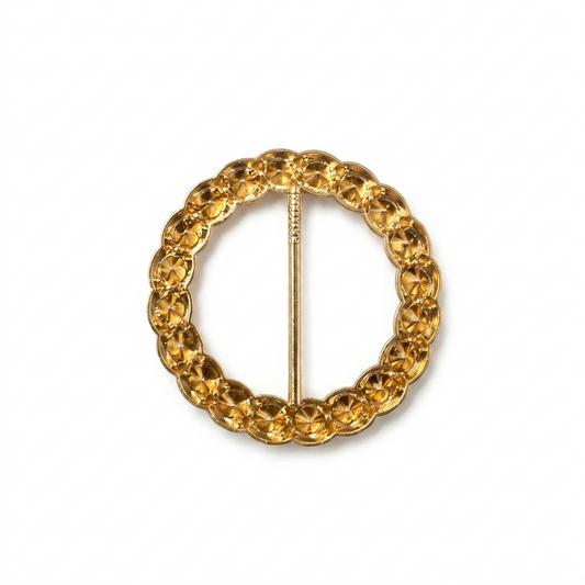 Round Shape Pearl Stone Buckle - alternate view 2