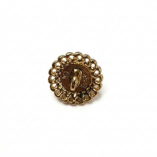 Premium Pearl Metal Button - Gold - 14 mm / 22 Ligne