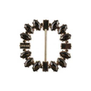 Square Shape Pearl Buckle - Gold - 6 cm × 6 cm