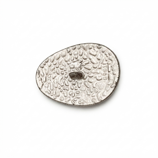 Oval-Shaped Metal Button