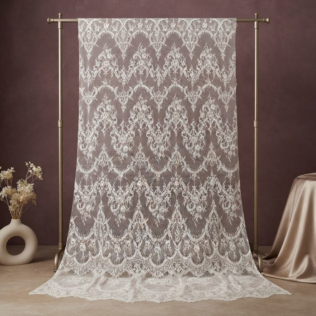 Floral Eyelet Fabric