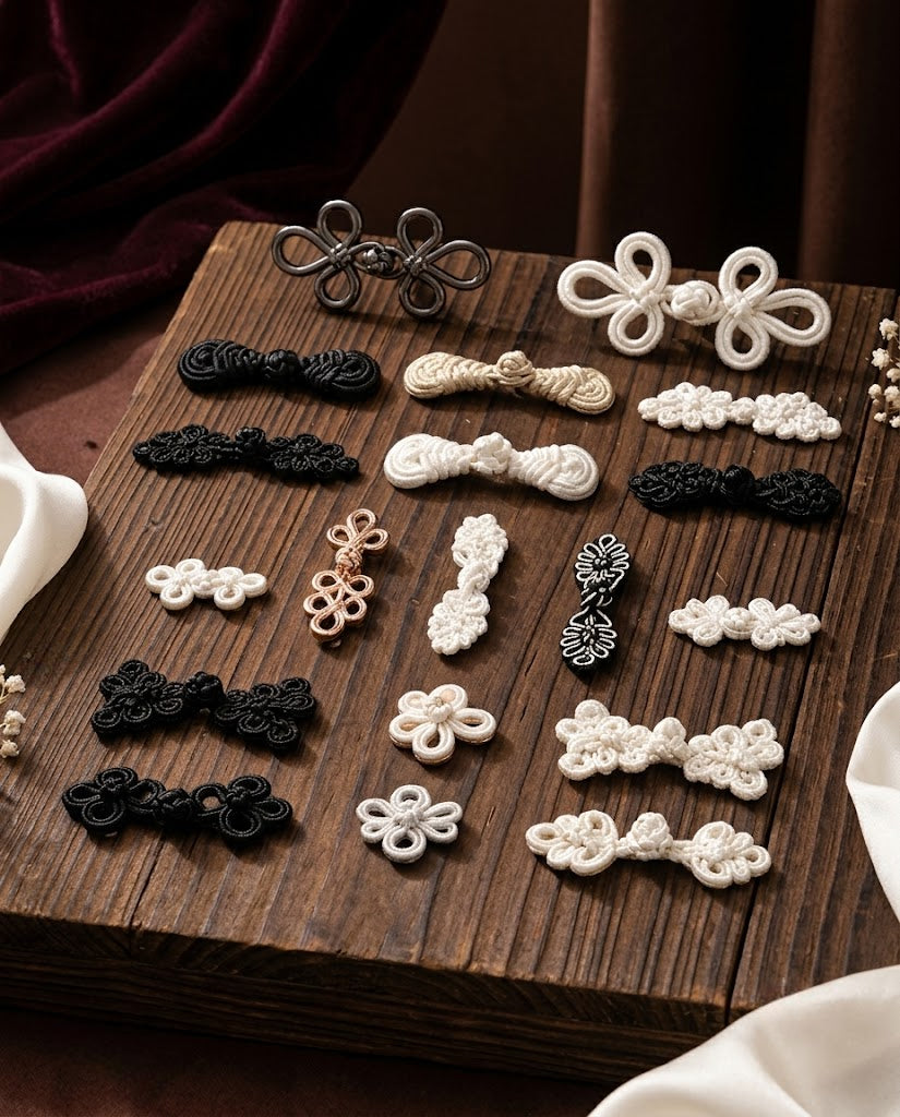Chinese Fashion Button - Black