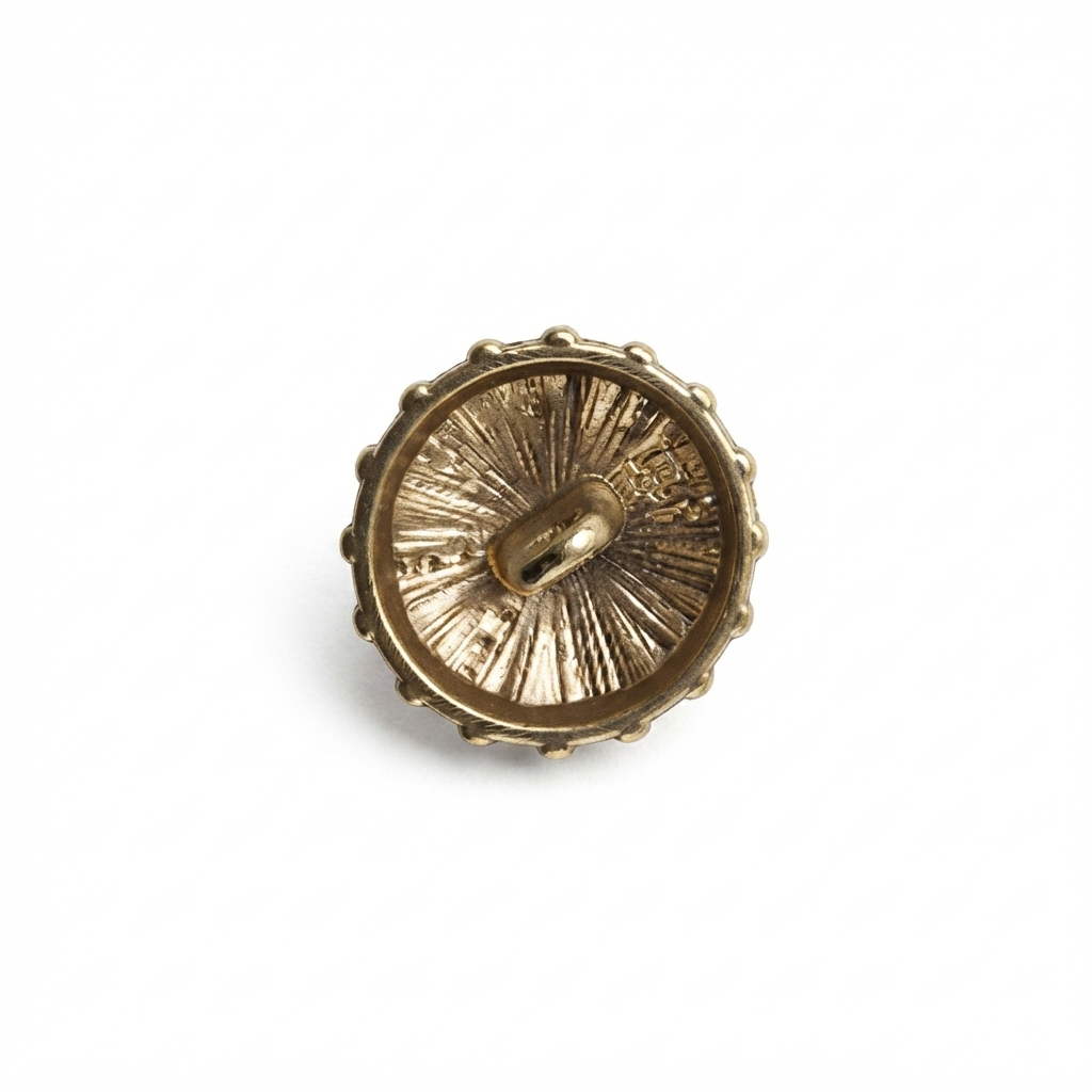 Dull Gold Round-Shaped Button - alternate view 2