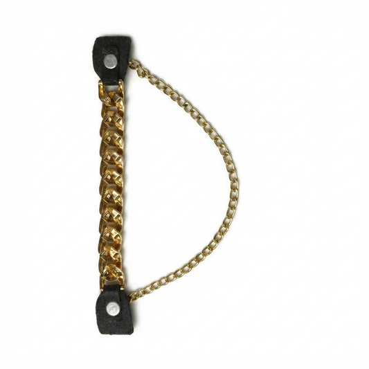 Fashion Leather Belt Buckle - Gold