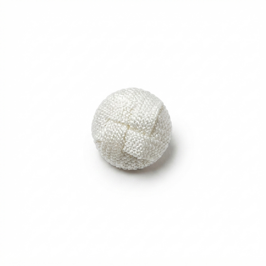 Unique Handmade Button - White - 19.1 mm / 30 Ligne