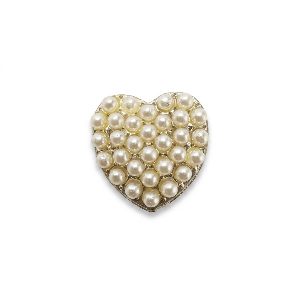 Heart-Shaped Pearl Button - alternate view 2