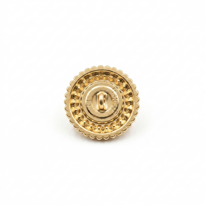 Pearl-Embellished Metal Button - Gold - 22.9 mm / 36 Ligne