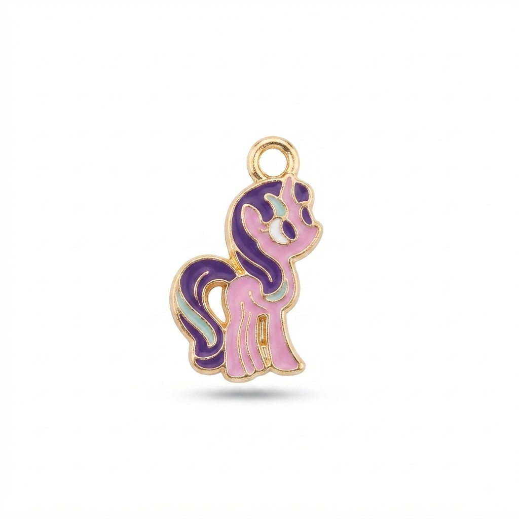 Unicorn Shape Charm - Gold