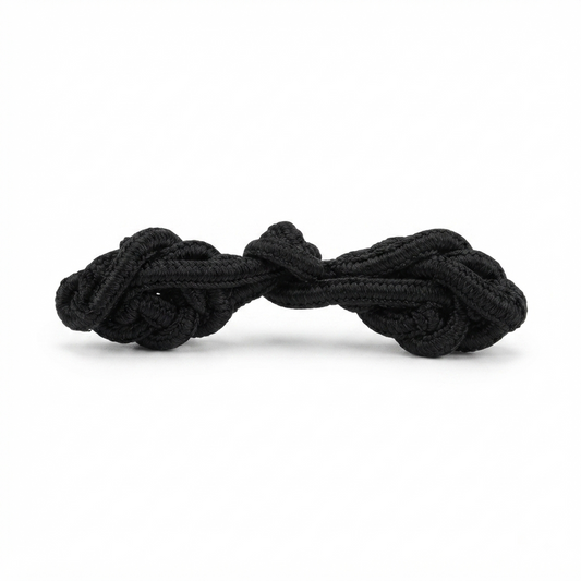 Fancy Chinese Button - Black