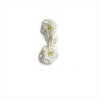 Decorative Frog Closure - White