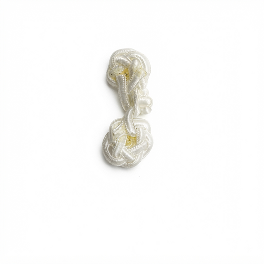 Decorative Frog Closure - White