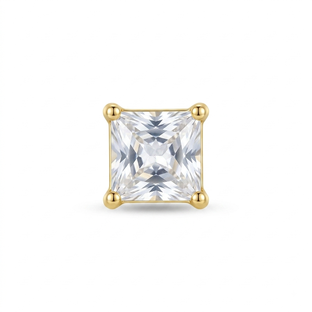 Square-Shaped Stone Button - alternate view 2