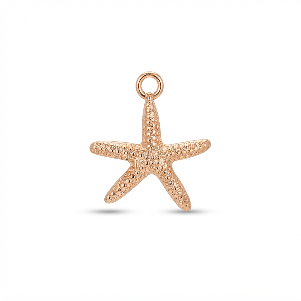 Fancy Star Charm - Gold