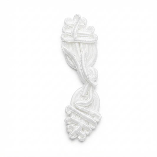 Fancy Frog Buttons - White