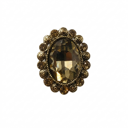 Oval-Shaped Stone Metal Button - alternate view 2