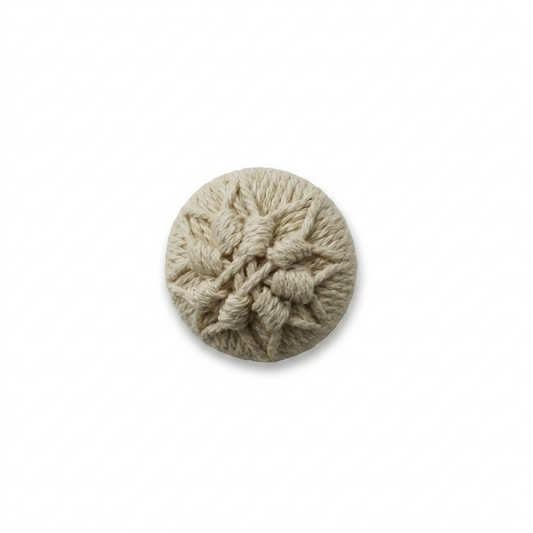Unique Handmade Dome-Shaped Button - Natural Off-White - 30 mm / 46 Ligne