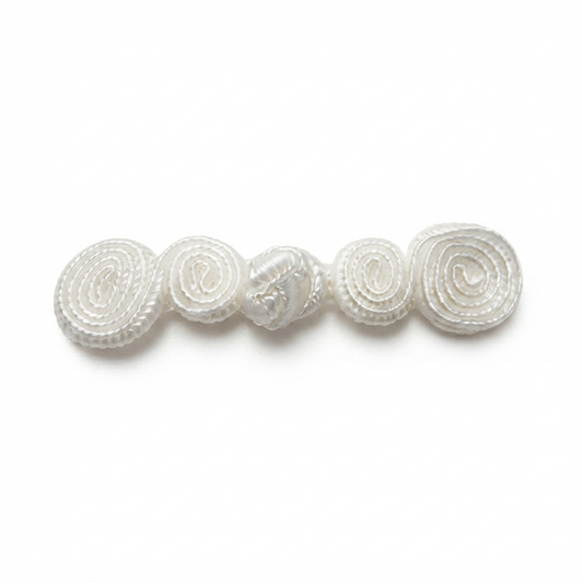 Frog Style Button - White