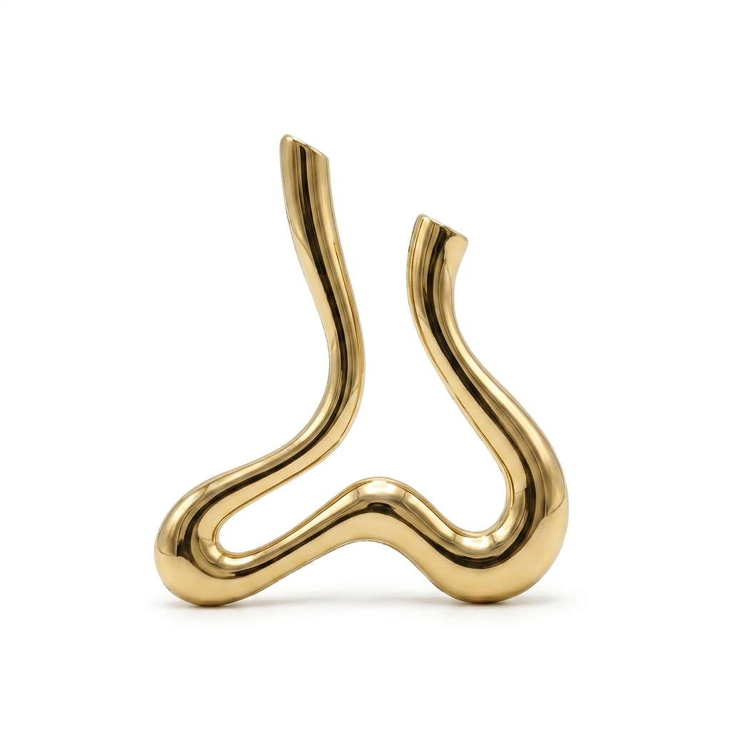Artistic Metal Buckle - Gold - 8.5 cm × 8.5 cm