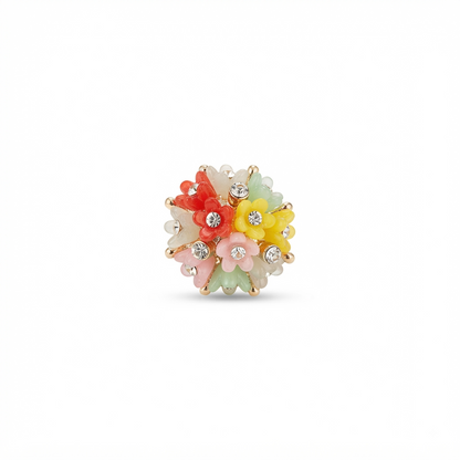 Multicolor Flower Button - Multicolor - 20.4 mm / 32 Ligne