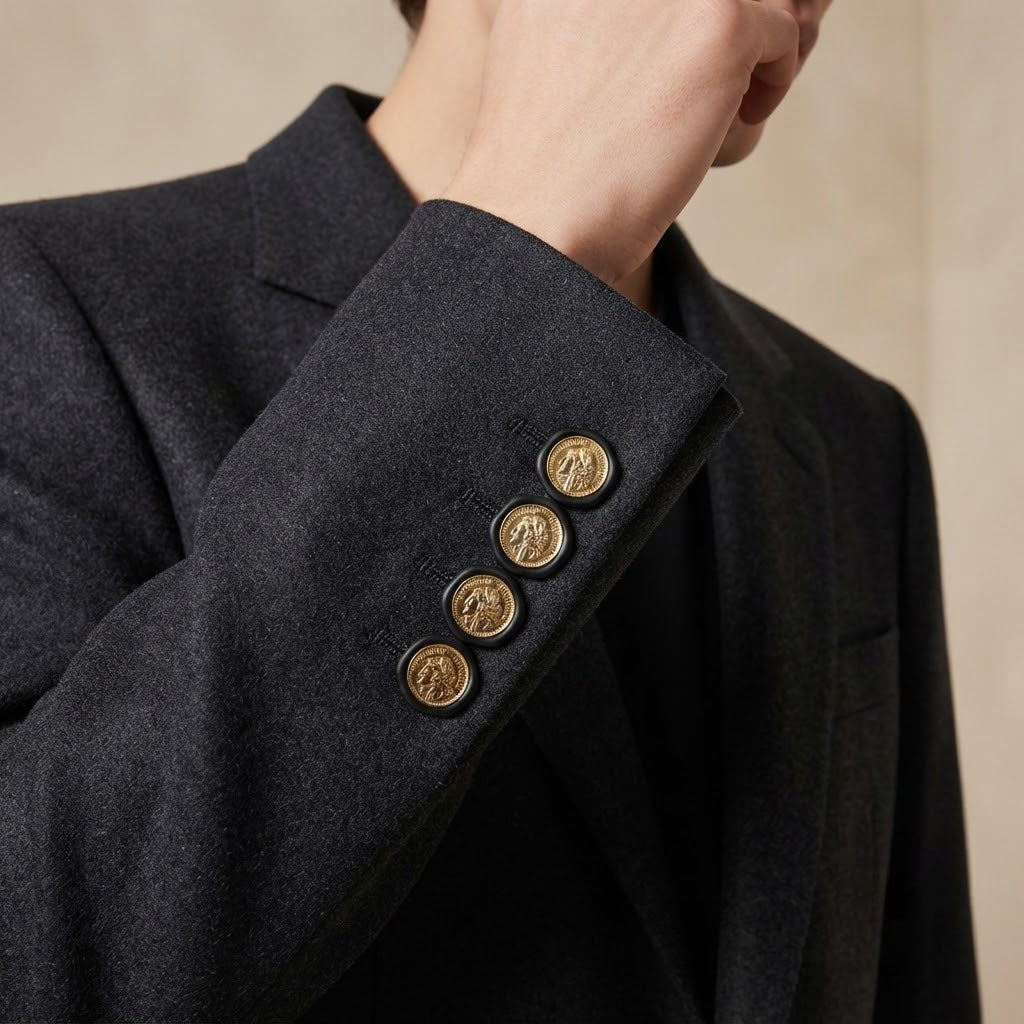 French Coin Blazer Button.