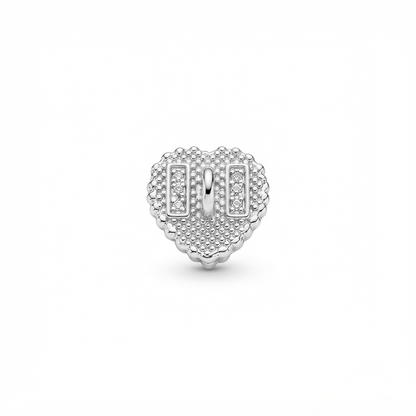 Heart-Shaped Crystal Button