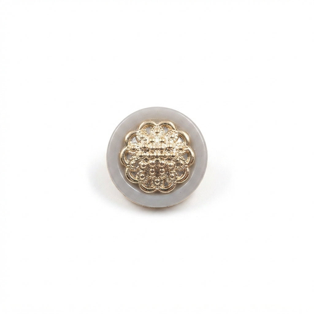 Floral Metal Button