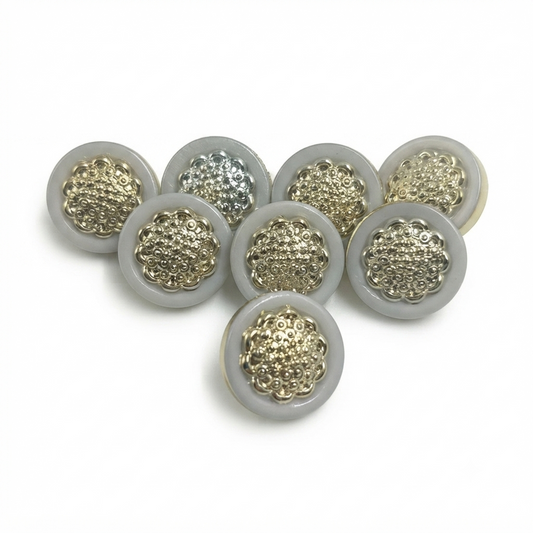 Floral Metal Button