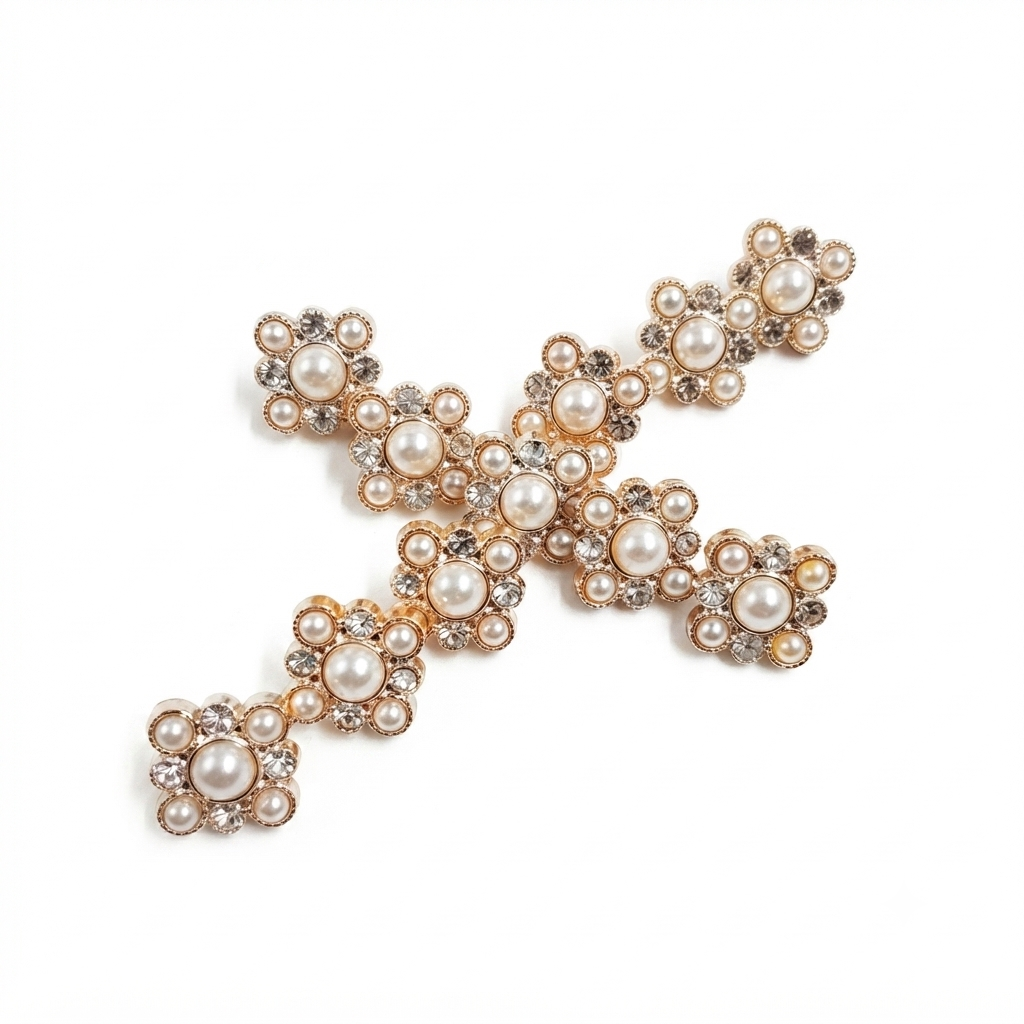 Square Pearl Button