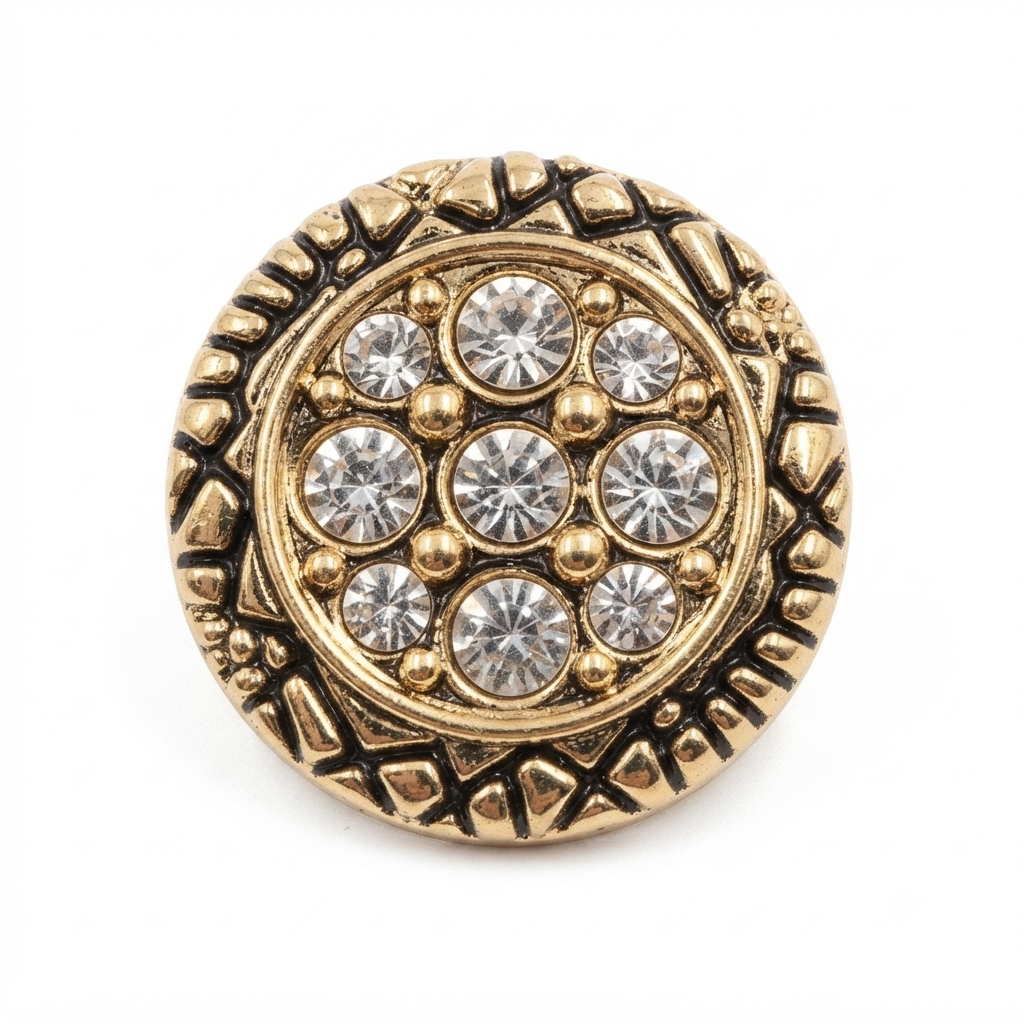 Stone metal Button