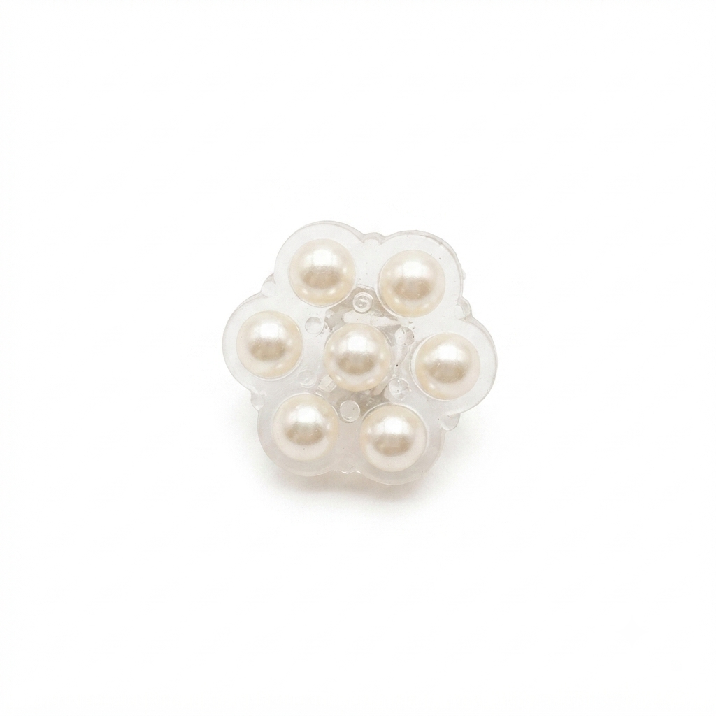 Flower-Shaped Pearl Button