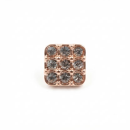 Square-Shaped Rhinestone Button