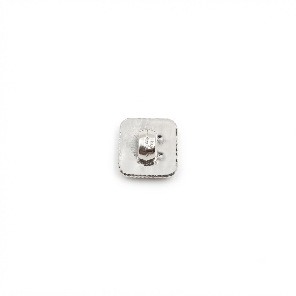 Square-Shaped Rhinestone Button