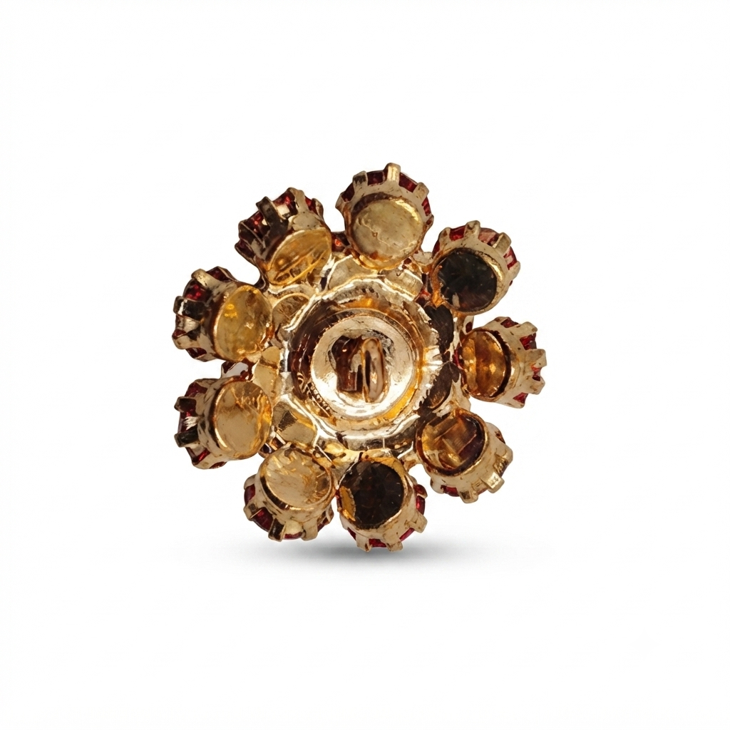 Floral Stone Button