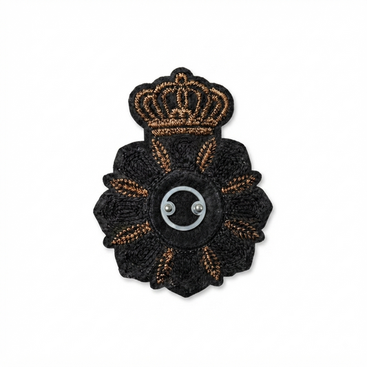 Crown Crest Embroidery Jacket Patch