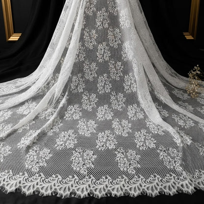 Premium Floral Eye Lace Fabric