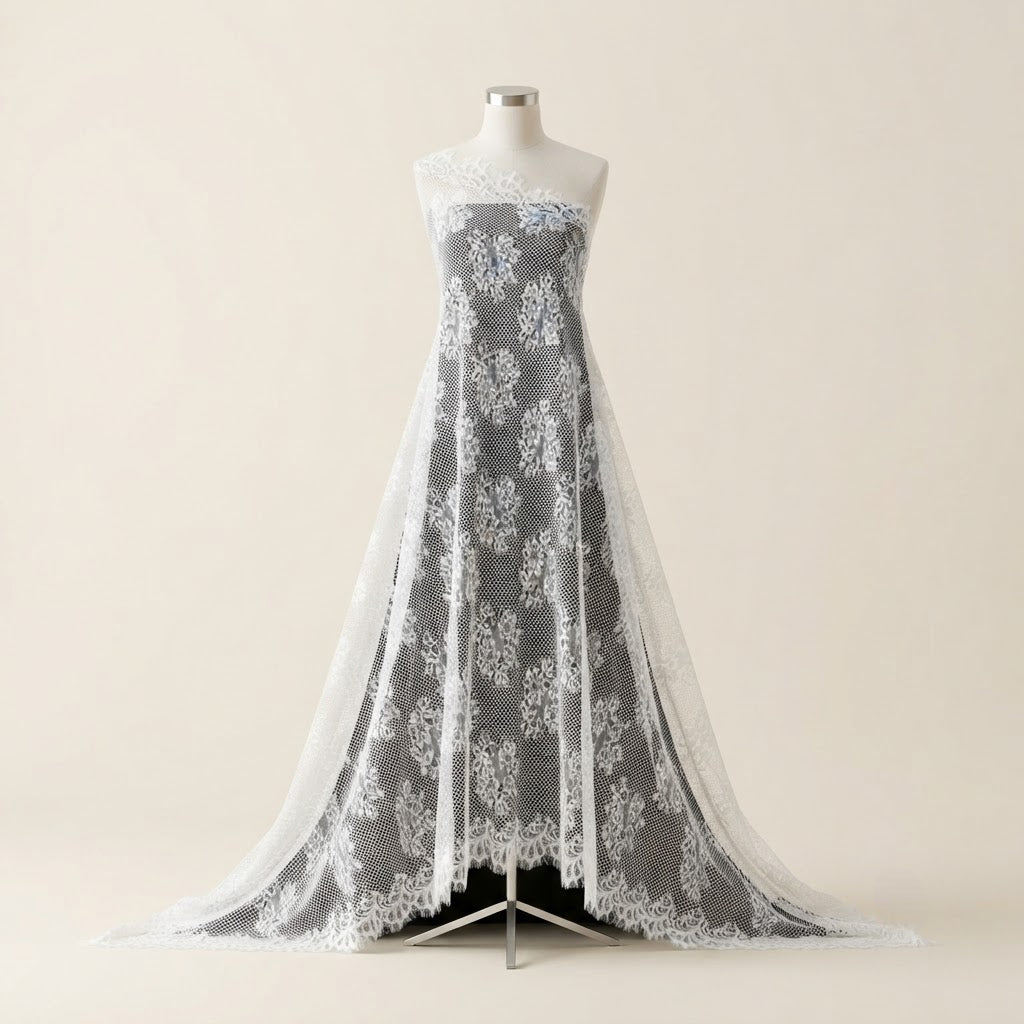 Premium Floral Eye Lace Fabric