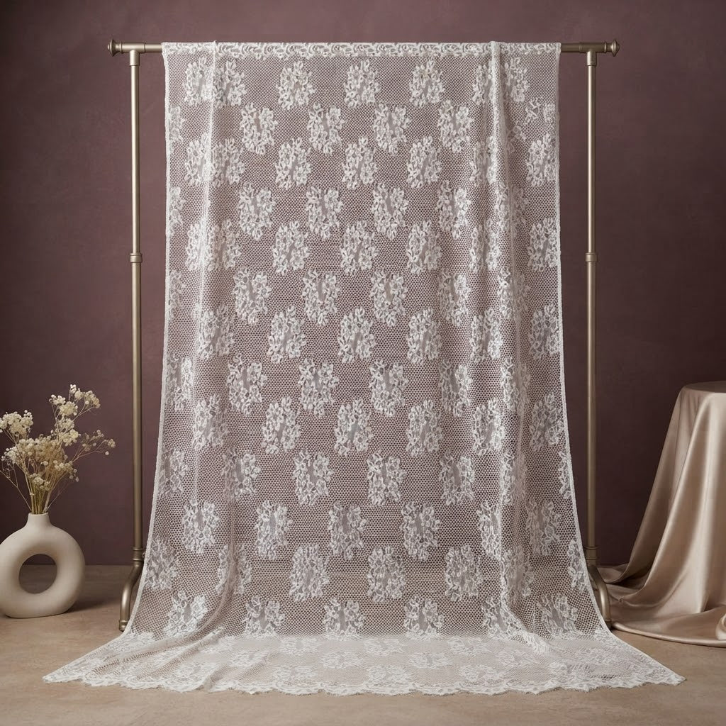 Premium Floral Eye Lace Fabric