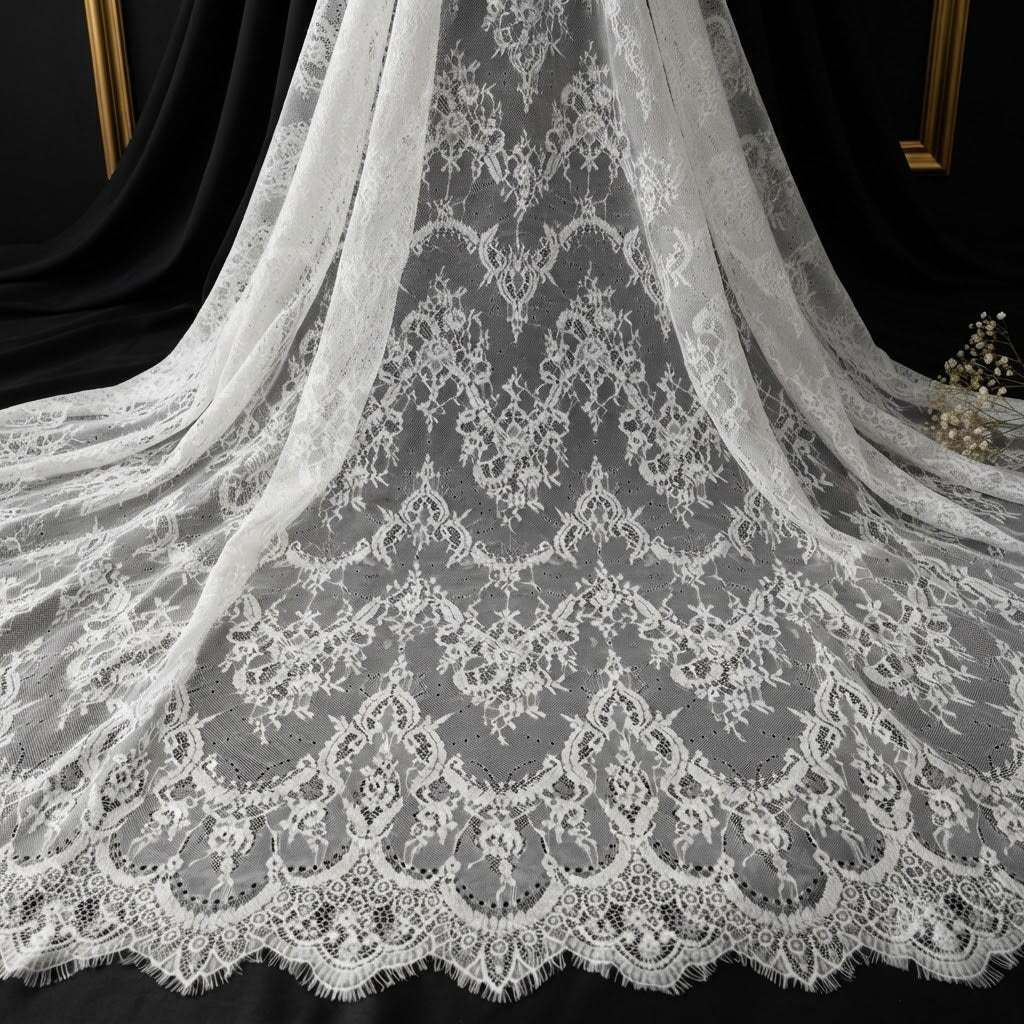Floral Eyelet Fabric